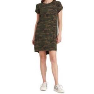 NWOT Sanctuary Size 2X‎ Women Cotton Blend Green Camo Short Sleeve Pocket Dress
